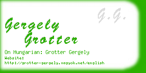 gergely grotter business card